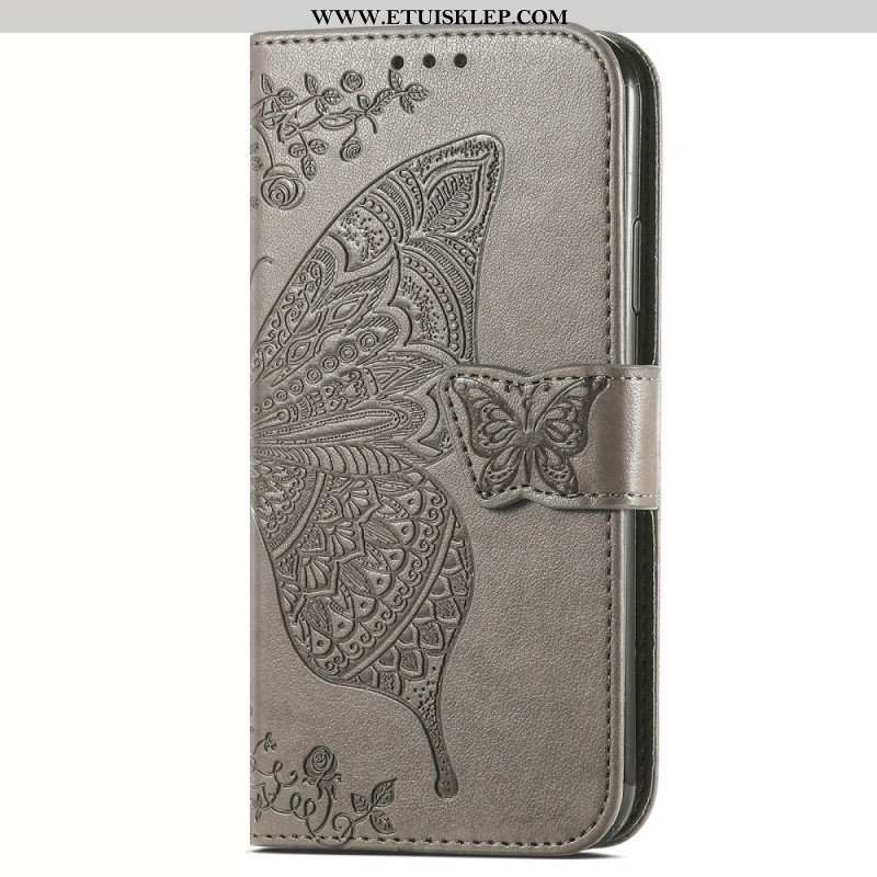 Etui Folio do Vivo Y35 Barokowy Motyl